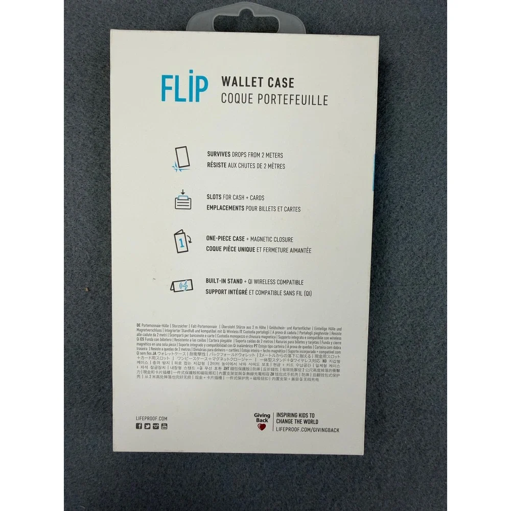 LifeProof Flip Wallet Case iPhone 11 Pro Max Grey Fabric Dropproof Stand